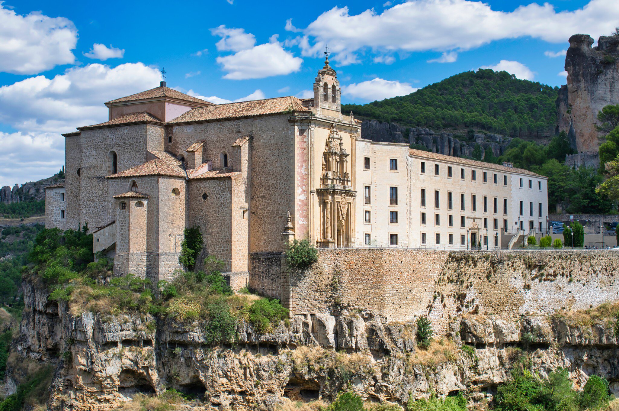 Exterior view of the Iglesia de San Pablo, which houses the Espacio Torner museum in Cuenca, Spain.