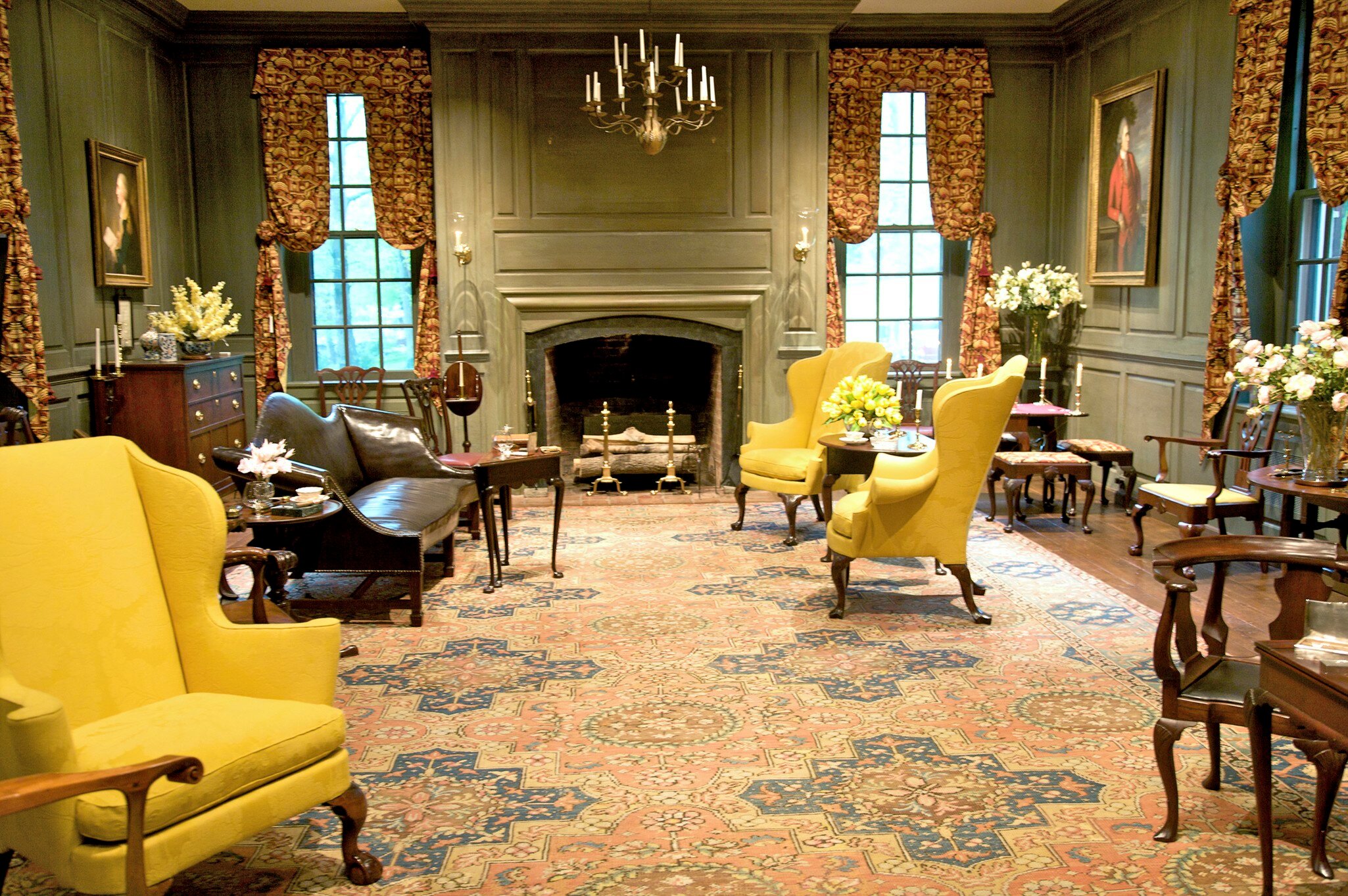 Room with American furniture, former country house of Henry Francis du Pont, Winterthur, Delaware