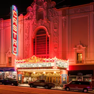 SAN FRANCISCO, UNITED STATES - APRIL 3: Castro Theater in Castro street, San Francisco, California, United States on April 3, 2013. The Castro Theater is a popular San Francisco movie palace.  License Type: media  Download Time: 2023-05-20T06:36:25.000Z  User: claramonitto  Is Editorial: Yes  purchase_order:   