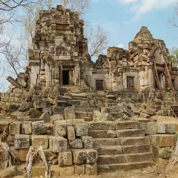 Wat Ek Phnom is an angkorian temple near Battambang city. It is a Hindu temple built in the 11th century.; north-western Cambodia, Battambang Province