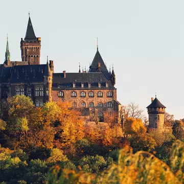 Historic Wernigerode Castle surrounded by an autumn landscape; Shutterstock ID 2280467941;