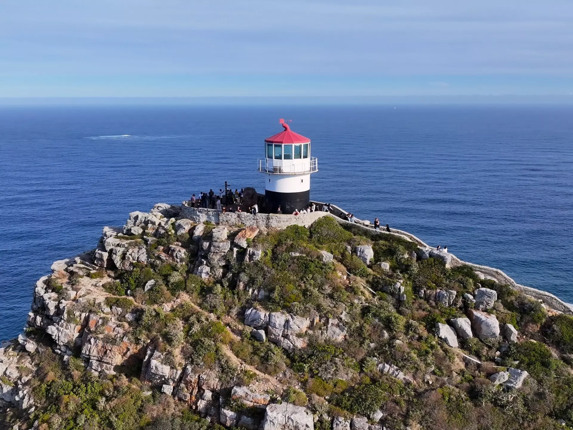 Cape Point Lighthouse in Table Mountain National Park in Cape Town, South Africa. ByDroneVideos/Shutterstock