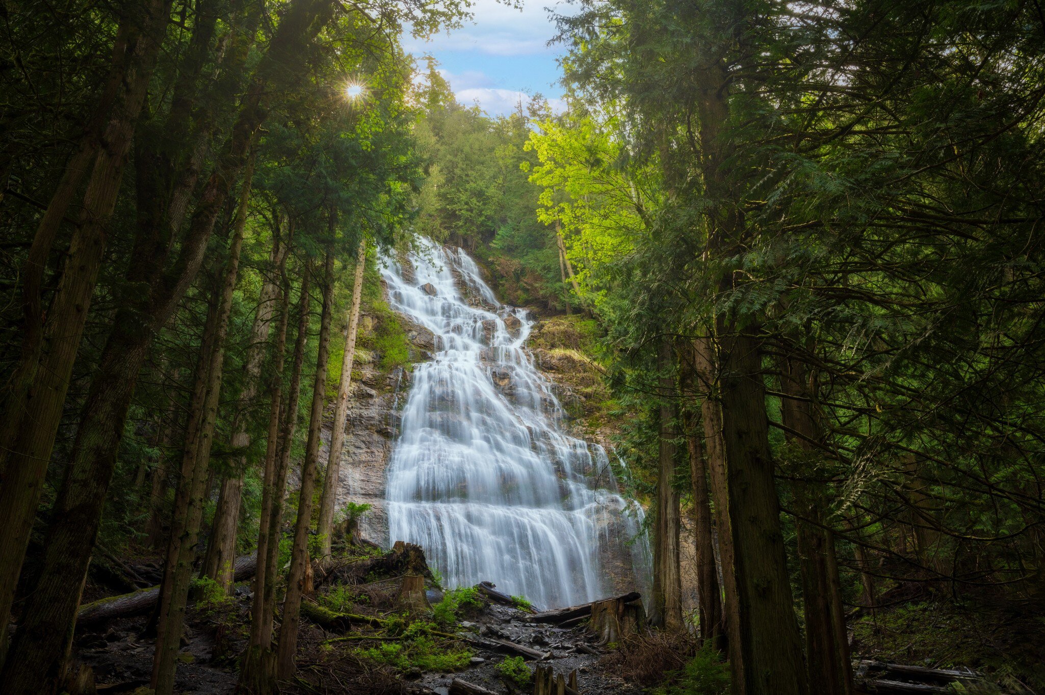 Bridal Veils Park near Chilliwack, British Columbia, Canada. The name of the park comes from the waterfall as it's smooth rock is said to create a 'veil like' effect from the falling water. , License Type: media, Download Time: 2026-04-24T19:49:22.000Z, User: LP_NZhan, Editorial: false, purchase_order: 65050 - Digital Destinations and Articles, job: App Content, client: Lonely Planet App, other: Nadine