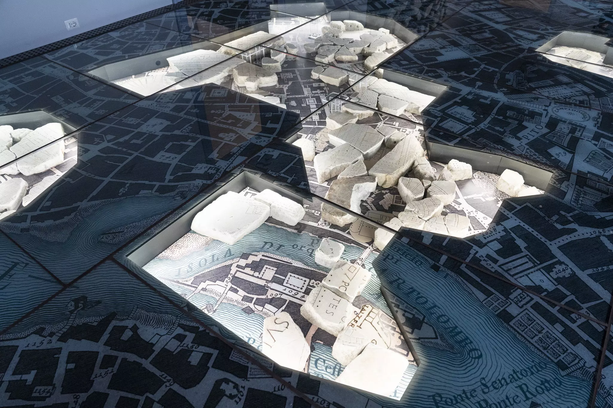 The gigantic marble map depicts Ancient Rome engraved on 150 marble slabs © Stefano Costantino / SOPA Images / LightRocket / Getty Images