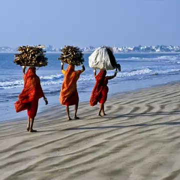 DIU, GUJARAT, INDIA - 1997/12/30: Tribal women carry firewood to the markets of diu. (Photo by Frank Bienewald/LightRocket via Getty Images)
adult, asia, authentic, beach, beautiful, beauty, bride, coast, costume, culture, dress, empty, ethnic, exotic, female, girl, hindu, holiday, hot, imitation, india, indian, landscape, nature, outdoor, sand, saree, sari, sea, summer, tradition, traditional, tranquility, travel, vacation, water, woman, women
