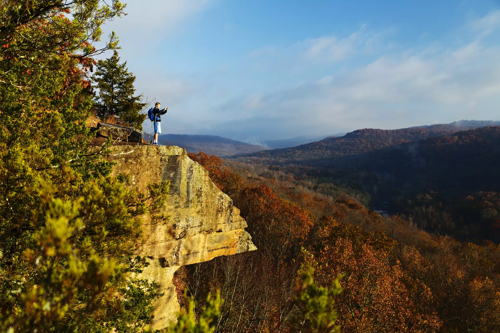 Explore the many hiking and biking trails of the stunning Devil's Den State Park © Wesley Hitt / Getty Images