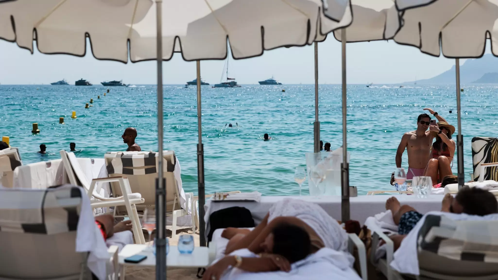 The beach club at the Carlton Hotel, Cannes. Violette Franchi for Lonely Planet
