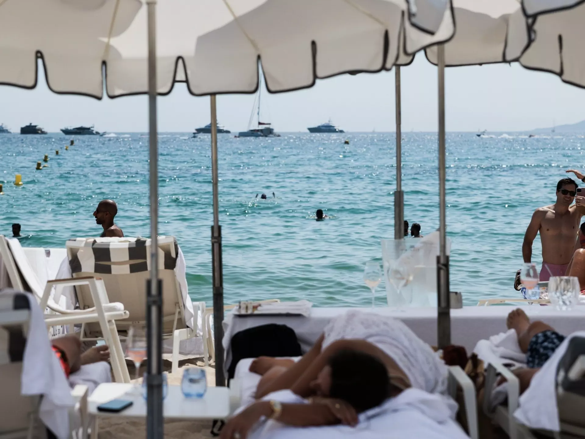The beach club at the Carlton Hotel, Cannes. Violette Franchi for Lonely Planet