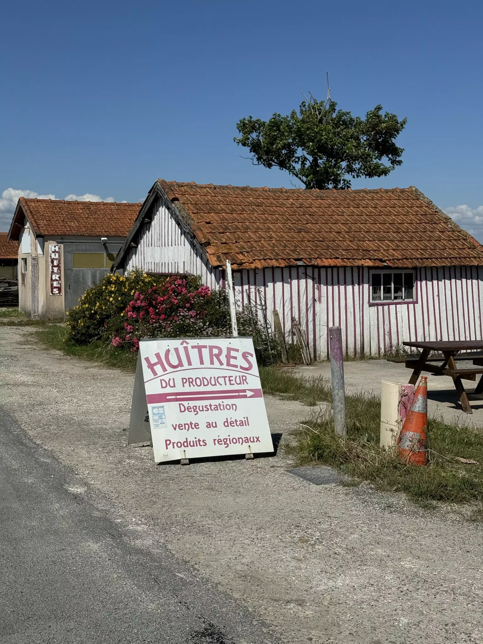 Oyster producers near the Cite de l'Huitre in Marennes, France