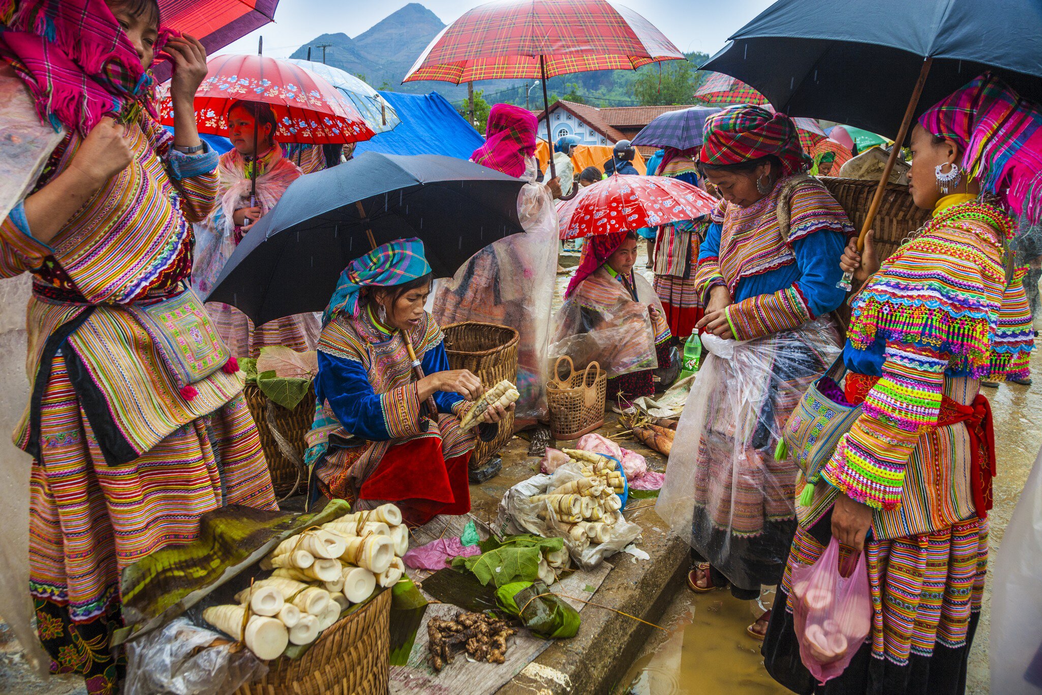 Hmong ethnic group . Bac Ha Market, next to Sapa. North of Vietnam.