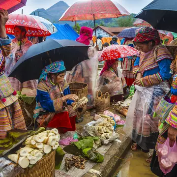 Hmong ethnic group . Bac Ha Market, next to Sapa. North of Vietnam.