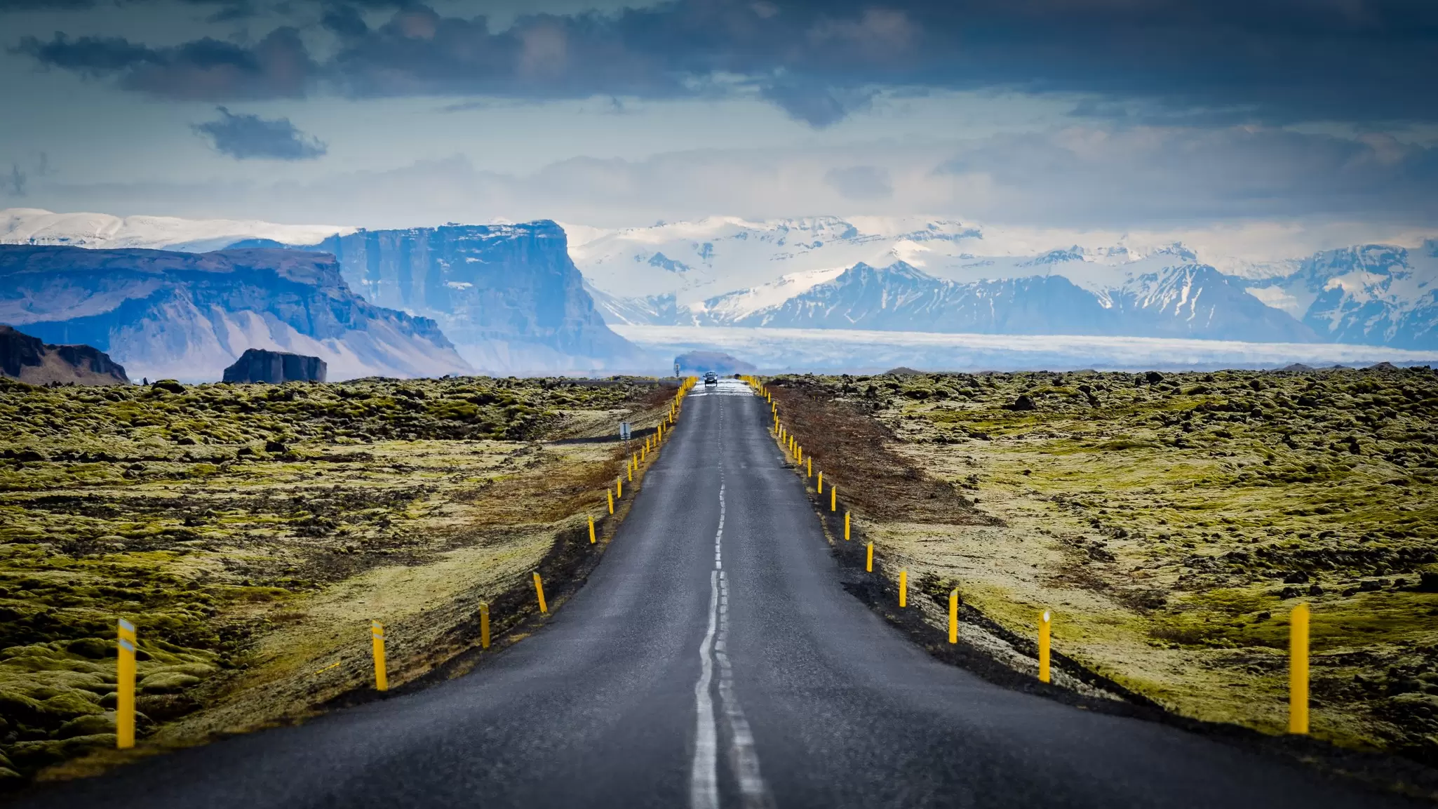 The Ring Road passing through Skaftafell National Park, Iceland