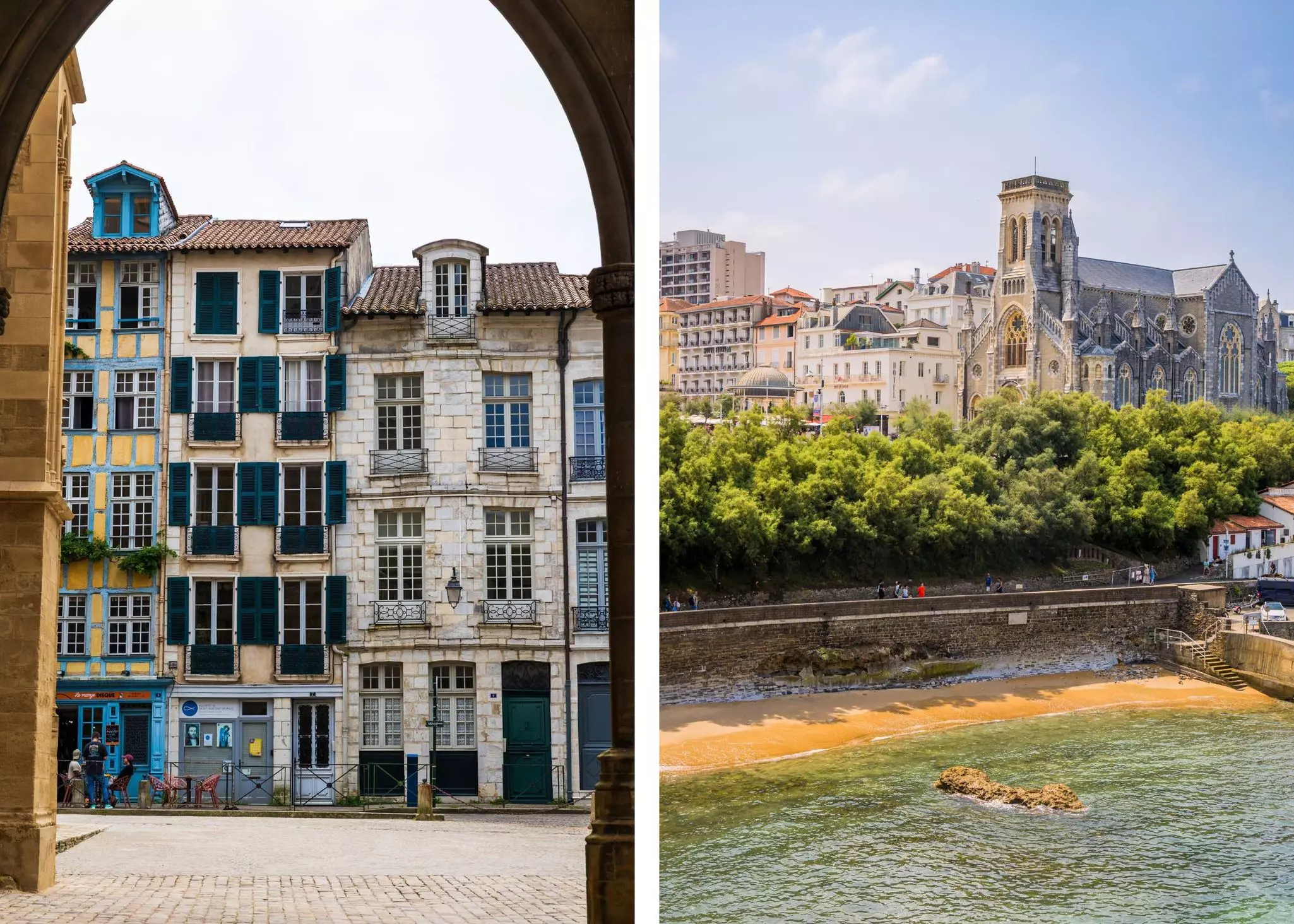 Best EV road trips in France diptych

Left: Bayonne. ldgfr photos/Shutterstock. Right: Biarritz. Gerald Villena/Shutterstock