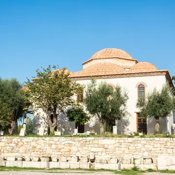 Athens, Greece – November 18, 2016. Exterior view of the Bath House of the Winds, a beautifully refurbished 17th-century hammam (Turkish bath). ; Shutterstock ID 1624376455; your: Erin Lenczycki; gl: 65050; netsuite: Digital; full: POI