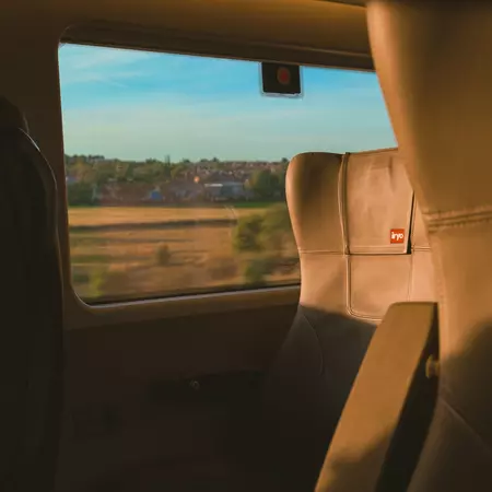 Iryo Sunset Train from Madrid to Barcelona. 