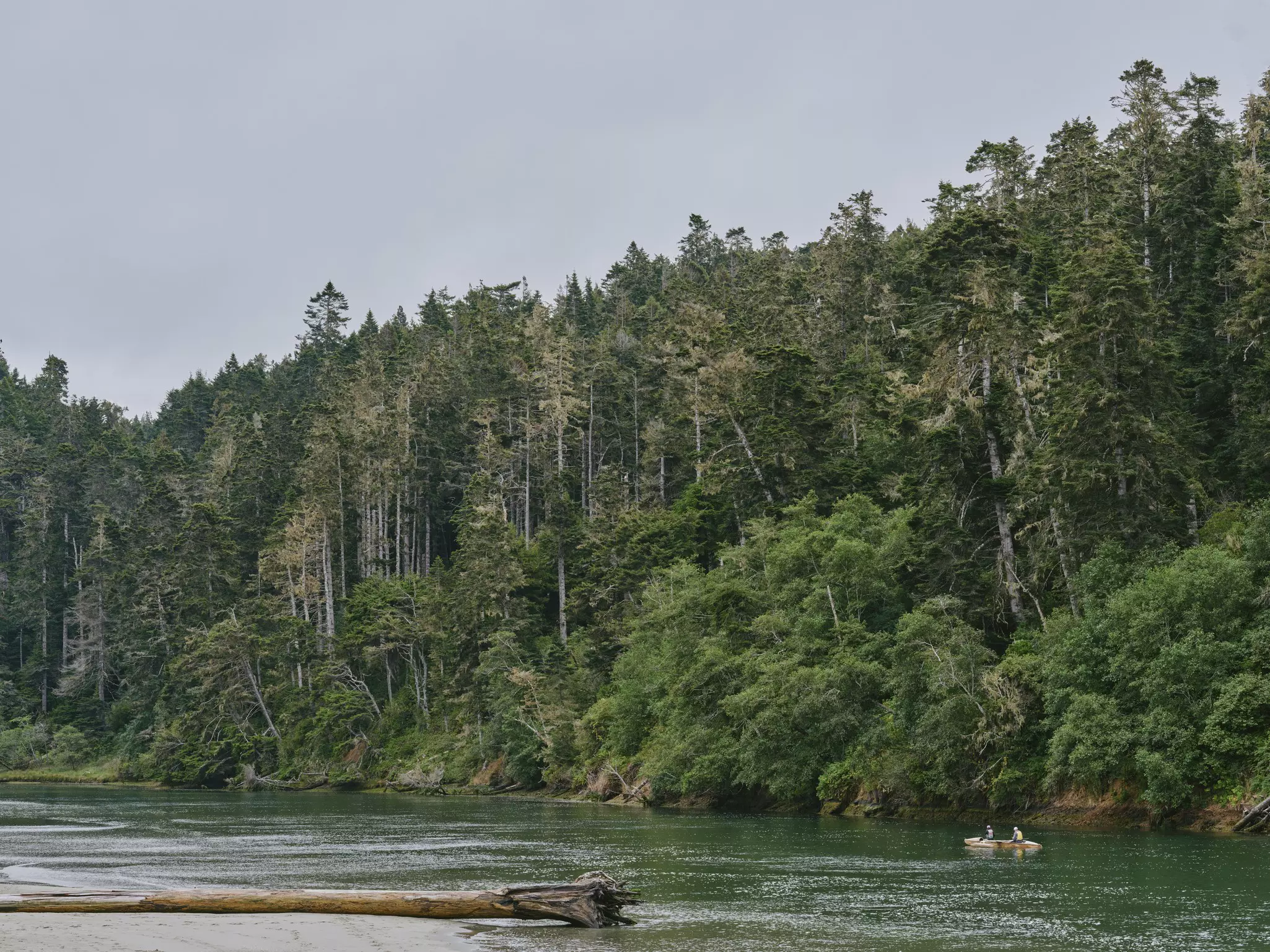 A canoe on the Mendocino Coast