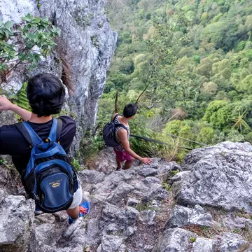 SELANGOR, MALAYSIA - 23 FEBRUARY 2016 : Hikers on the top of Tabur Hill. Numerous cases over recent years have called into question the safety of hiking up Bukit Tabur.
380971153
accident, activity, adventure, amazing, asia, attraction, avid, case, challenge, dangerous, distance, drops, emergency, falling, fatal, gate, gombak, hazard, high, hiker, hiking, hill, holidays, klang, kuala, lumpur, malaysia, melawati, mountain, outdoor, overlooking, popular, quartz, reckless, recreation, rescue, ridge, risk, rugged, scenic, selangor, slope, stuck, tabuh, tabur, terrain, trail, travel, treking, unpredictable, vertical, view, wekeend