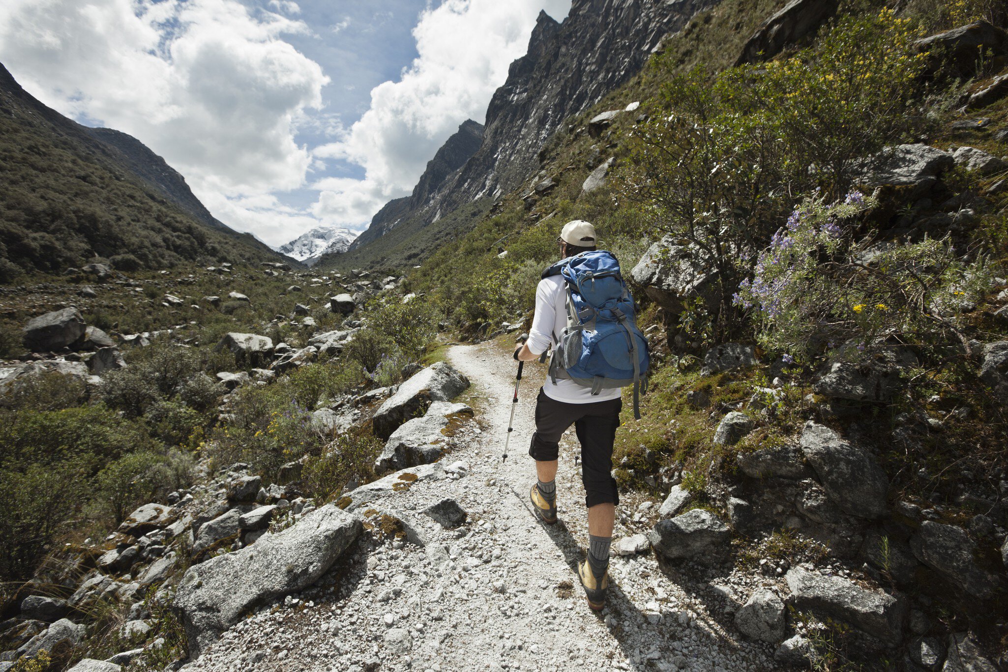 Hiking in the Huascaran National Park in Peru.