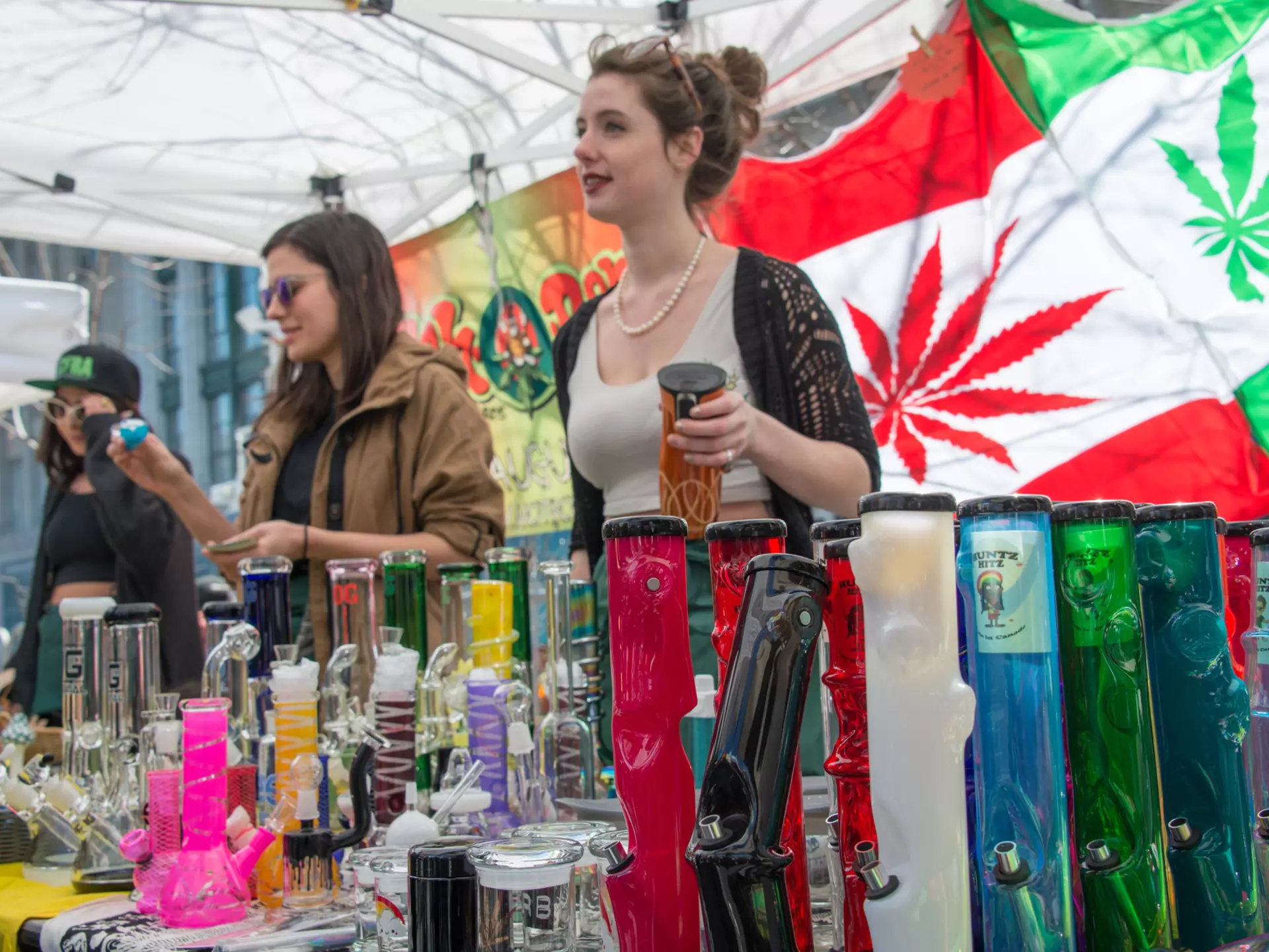 A Toronto 420 Cannabis rally at Yonge-Dundas Square. yelo34 / Getty Images