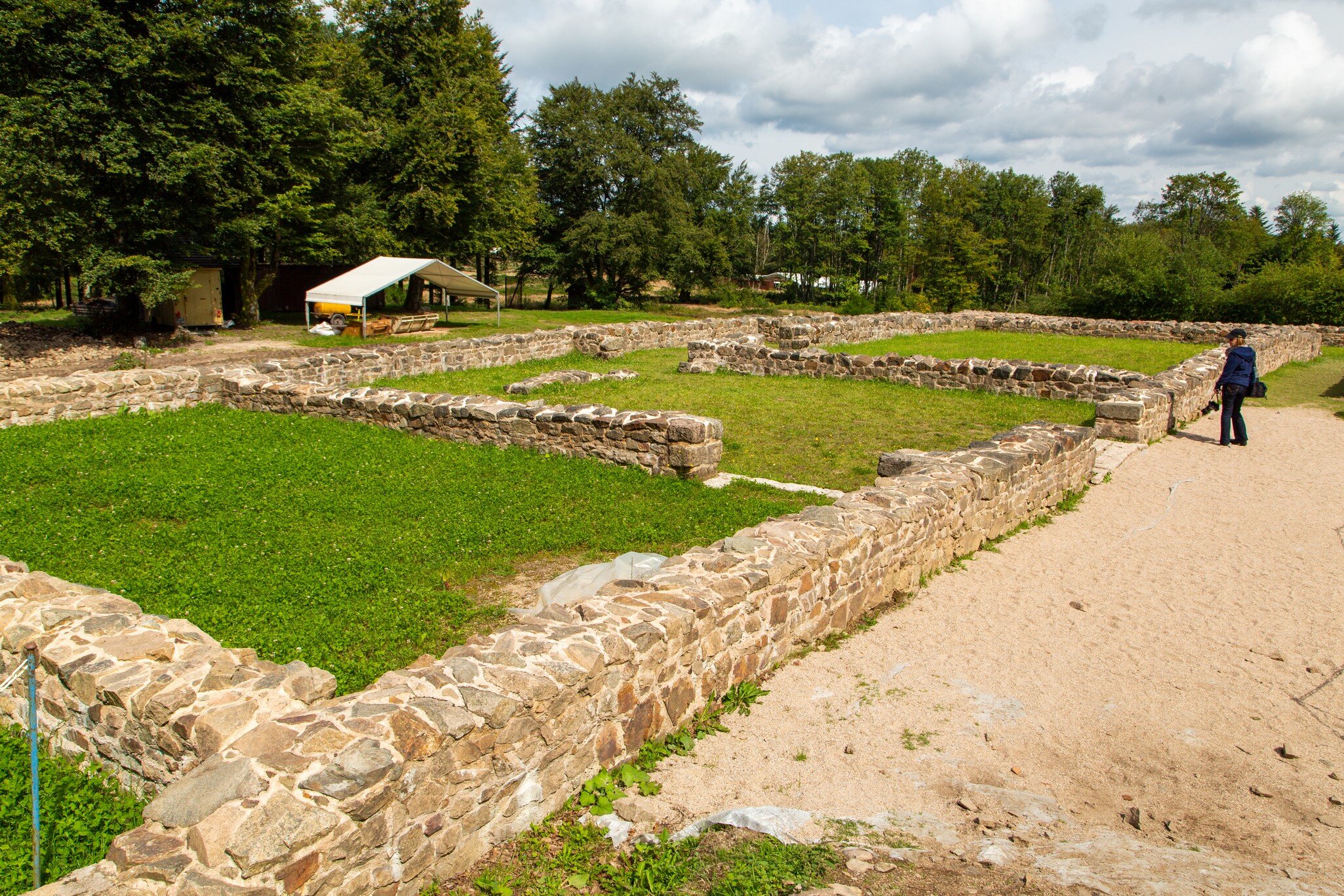 Archaeological sites in Bibracte. Burgundy