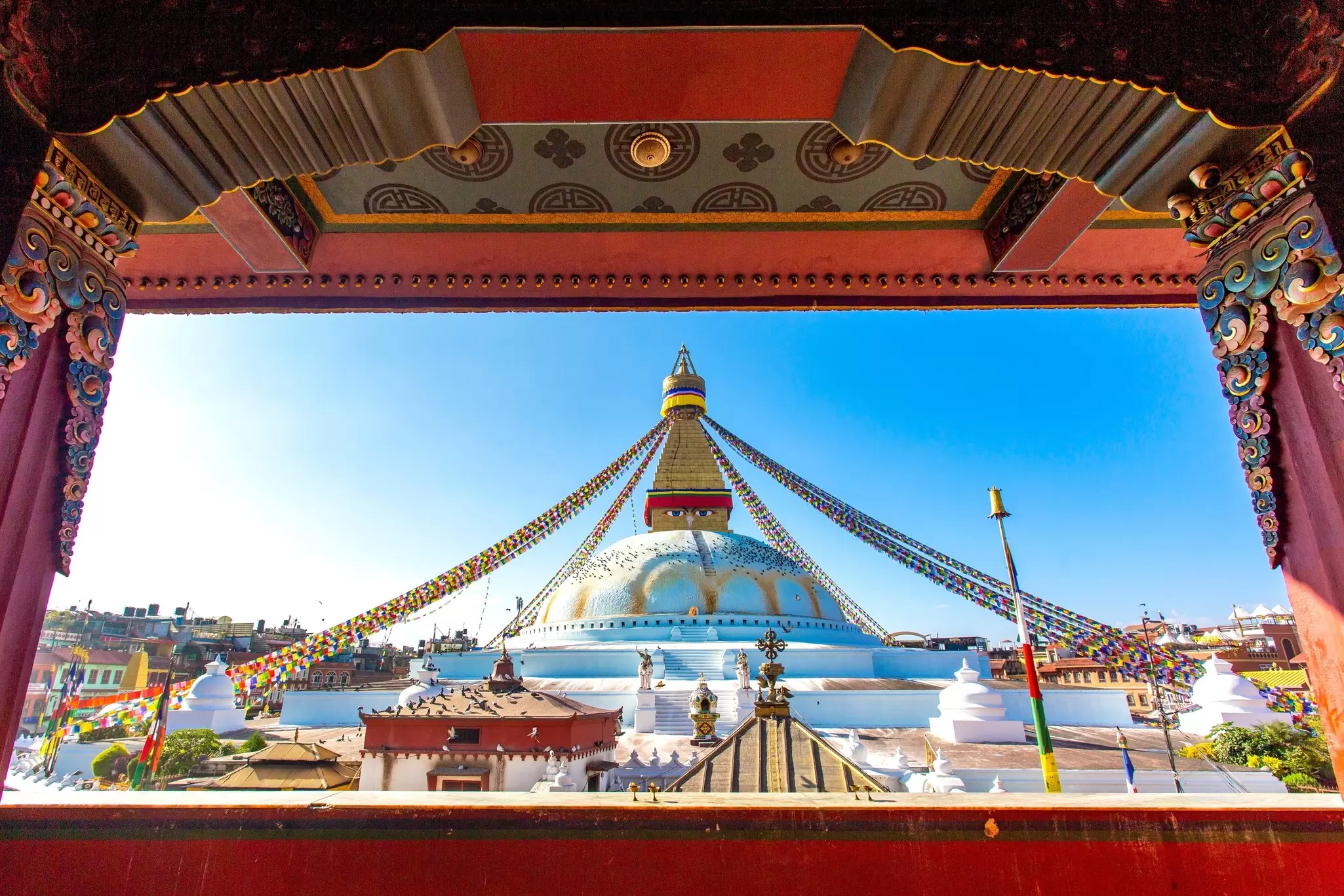 Boudhanath, a Buddhist stupa in Kathmandu, Nepal. zakir1346/Shutterstock