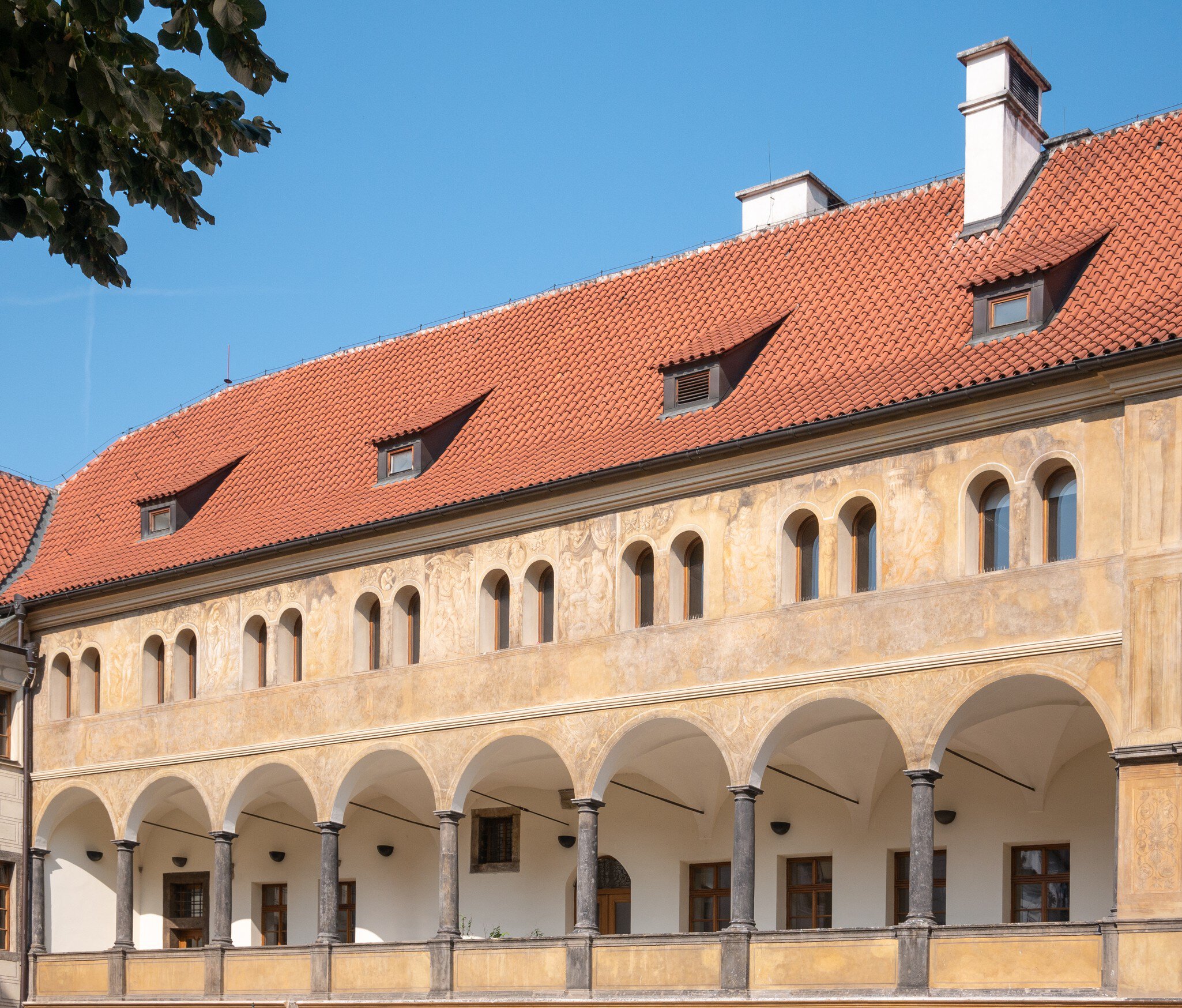 Prague, Czechia. Facade of Granovsky Palace.
