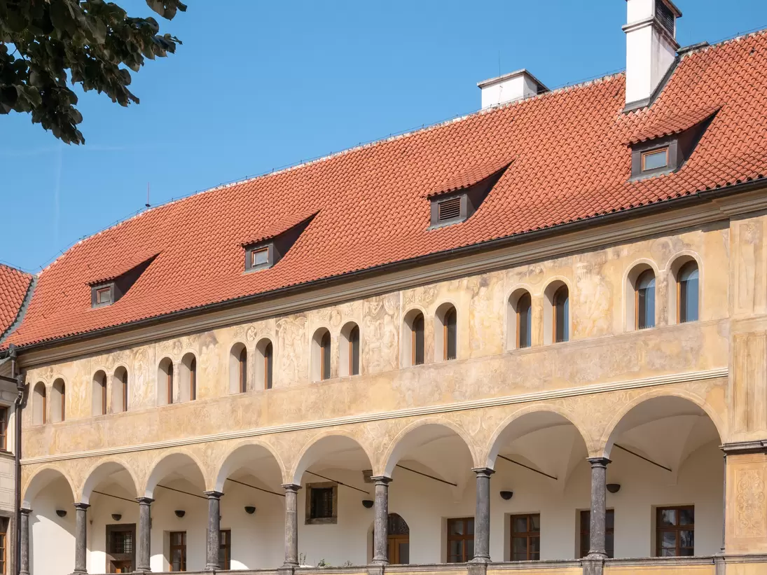 Prague, Czechia. Facade of Granovsky Palace.