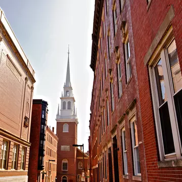 View of Old North Church in Boston, USA.