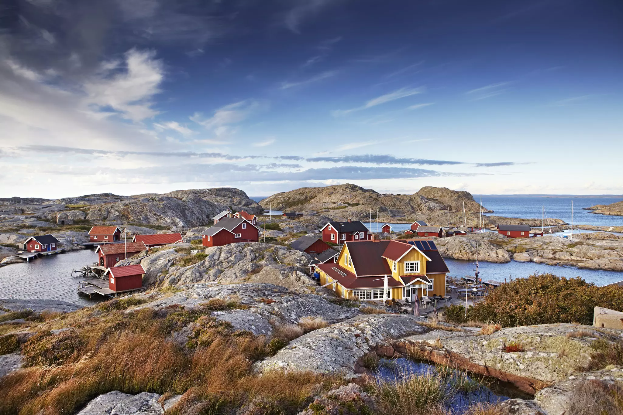 Weatherboard houses in the Bohuslän Coast