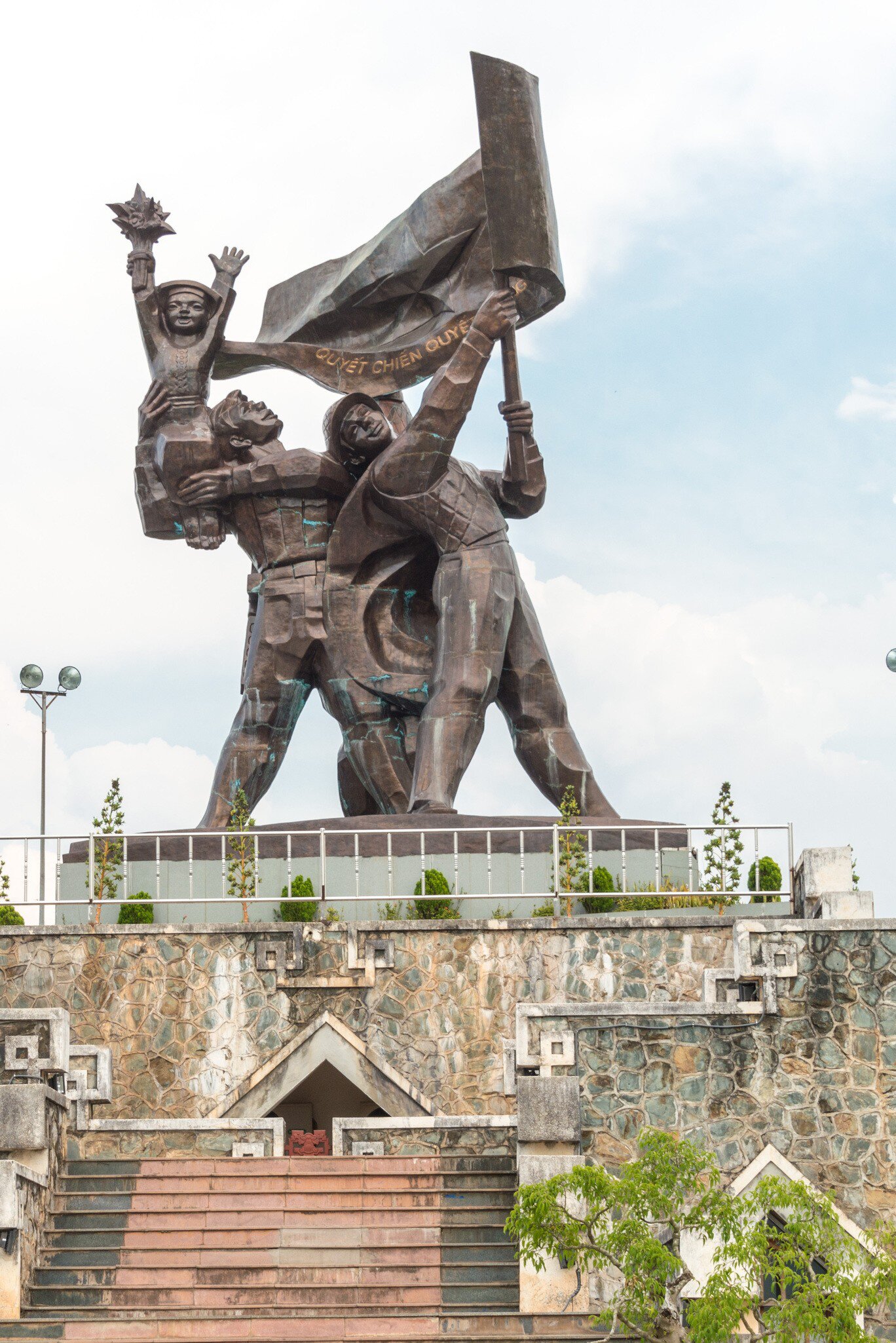 View of the Victory Monument atop D1 Hill at Dien Bien Phu, Vietnam.