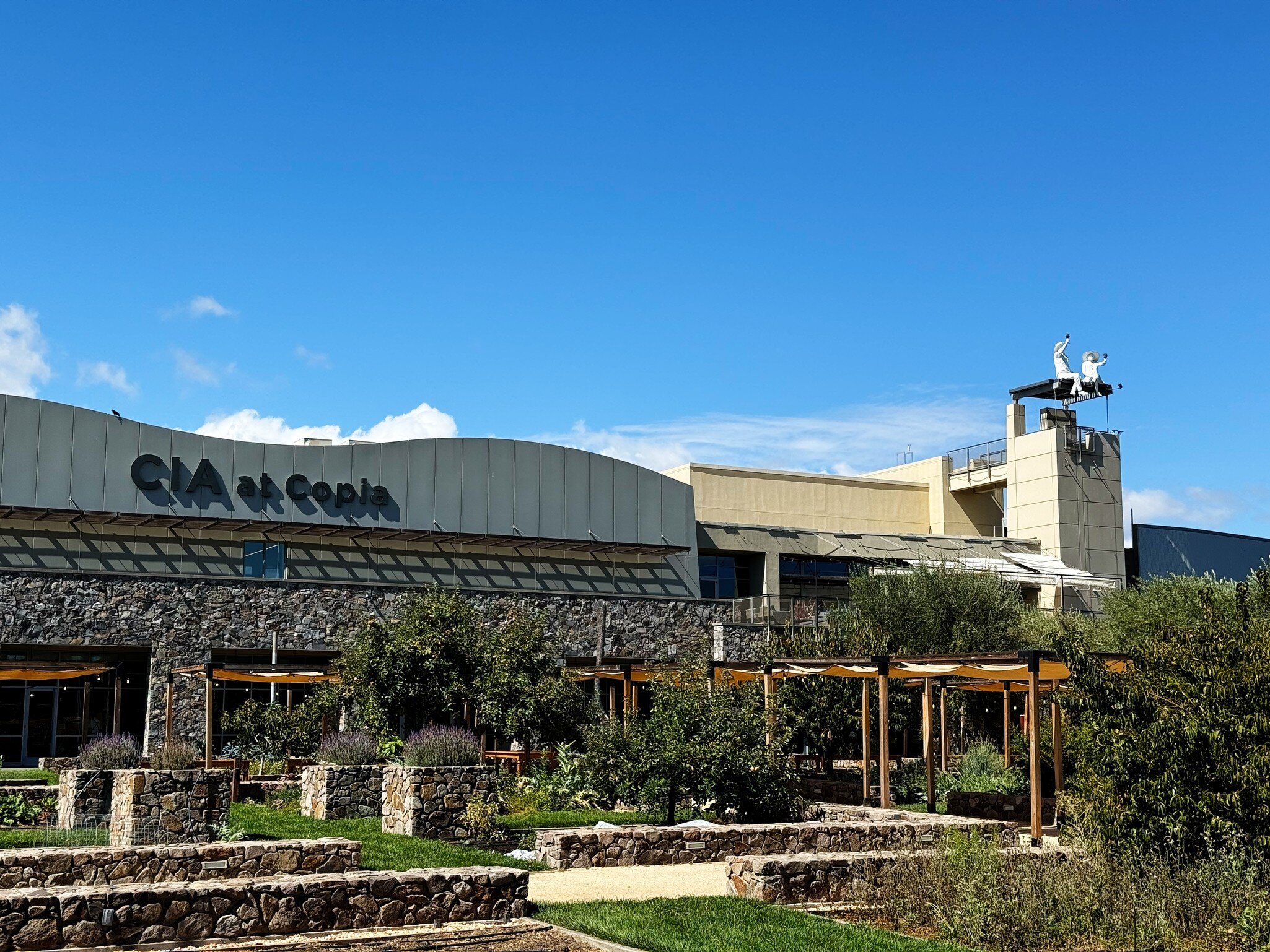 Exterior view of CIA Culinary Institute of America at Copia culinary center - Napa, California, USA - September 8, 2025, License Type: media, Download Time: 2026-08-11T16:27:02.000Z, User: LP_NZhan, Editorial: true, purchase_order: 65050 - Digital Destinations and Articles, job: App Content, client: Lonely Planet App, other: Nadine Zhan