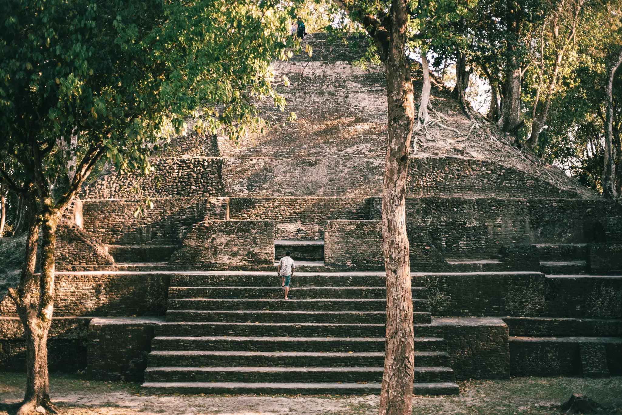 A Maya temple at the famous Maya site in Belize called Cahal Pech (also known as Place of the ticks)