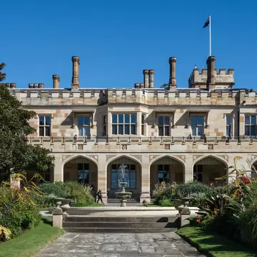 Facade of the Government House in Sydney, Australia.