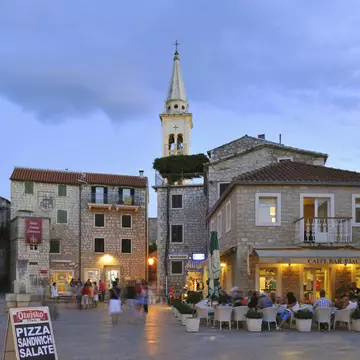 Main square in Jelsa in Croatia