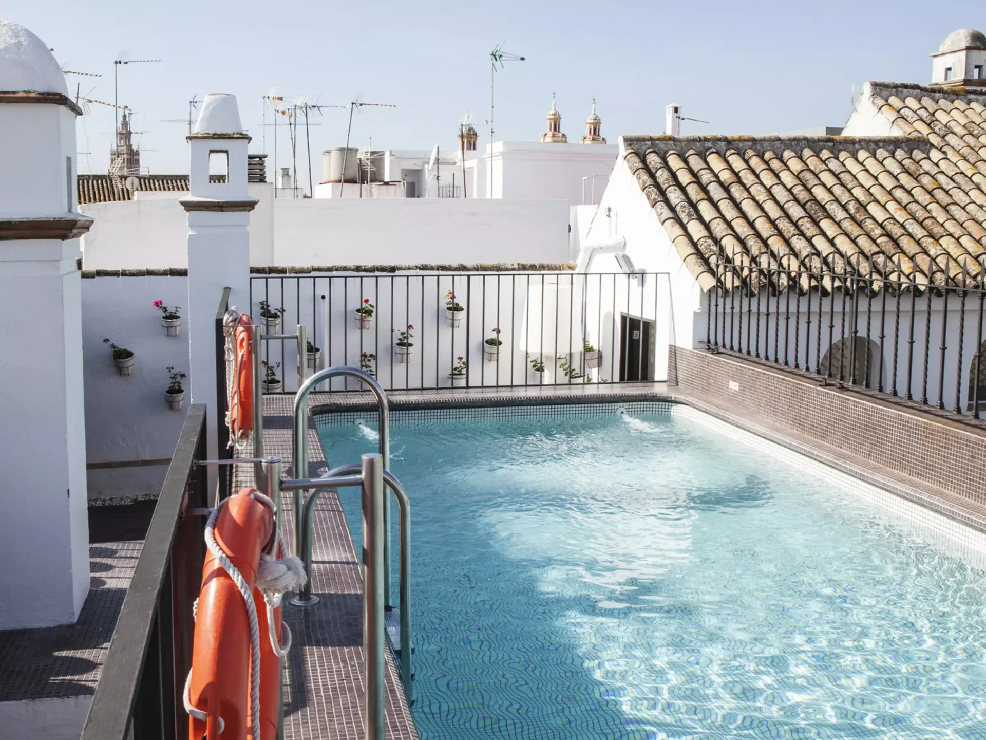 The rooftop pool at Casa Bautista in Tulum, Mexico