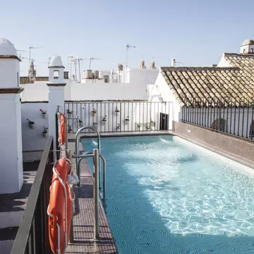 The rooftop pool at Casa Bautista in Tulum, Mexico