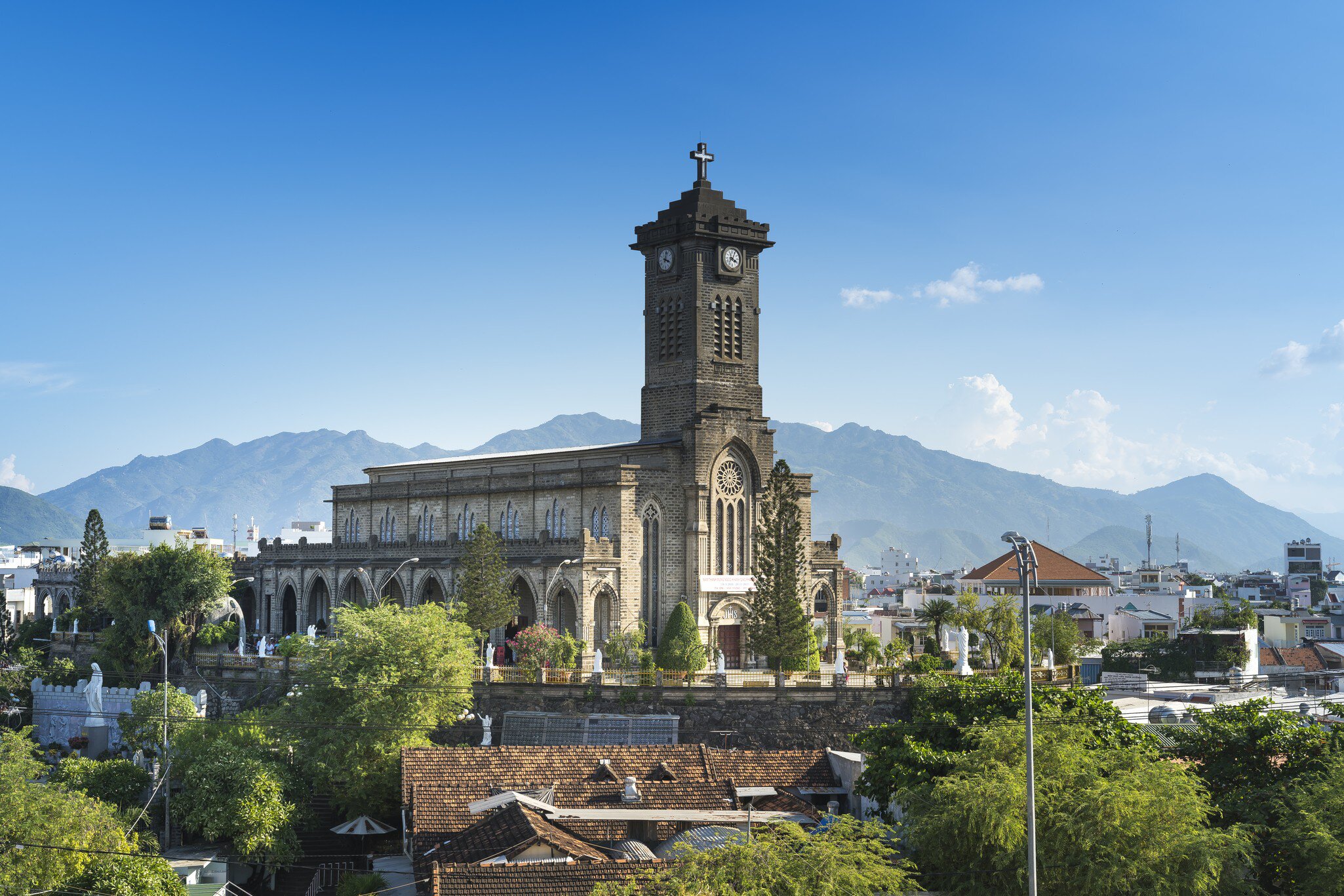 View of Nha Trang Cathedral in Vietnam.