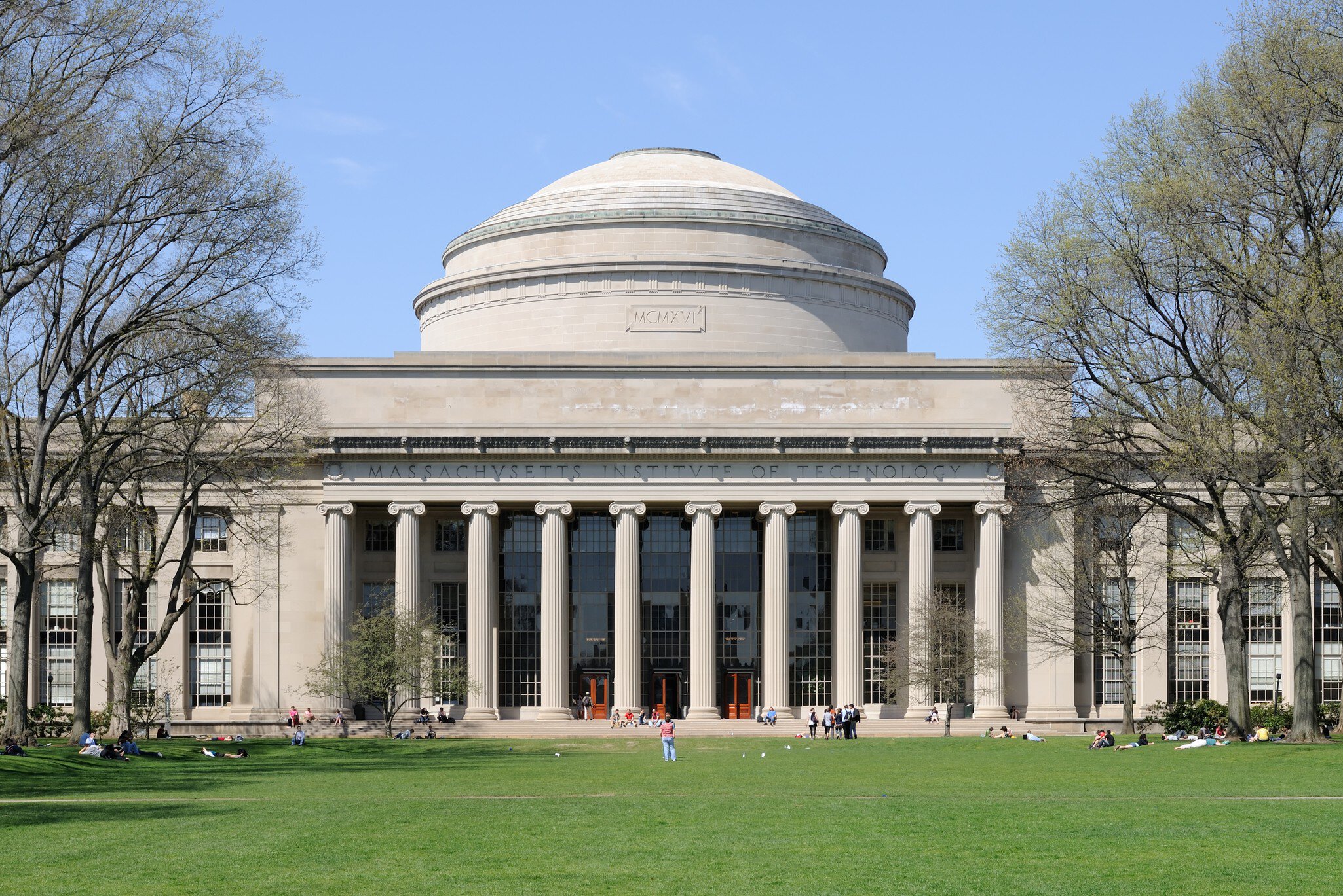 View of the Massachusetts Institute of Technology in the springtime in Cambridge, Massachusetts.