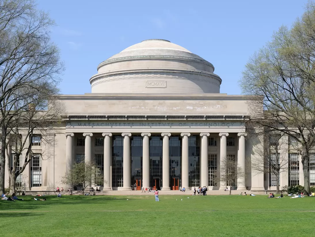 View of the Massachusetts Institute of Technology in the springtime in Cambridge, Massachusetts.