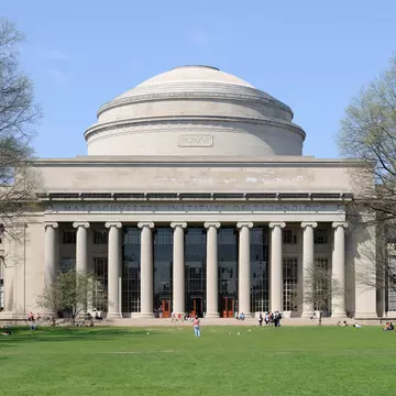 View of the Massachusetts Institute of Technology in the springtime in Cambridge, Massachusetts.
