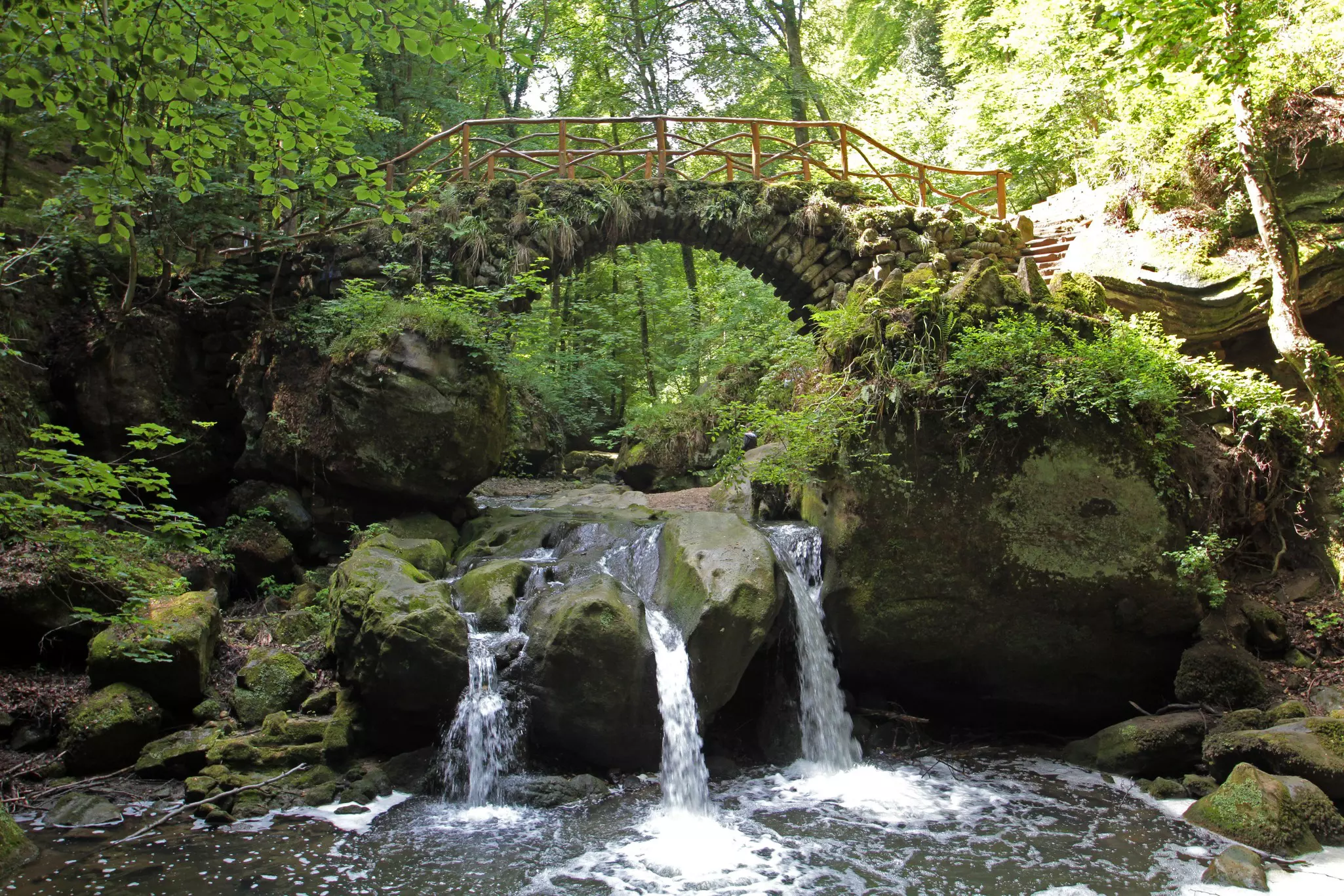 Waterfall Schiessentumpel at Mullerthal, Luxembourg.
