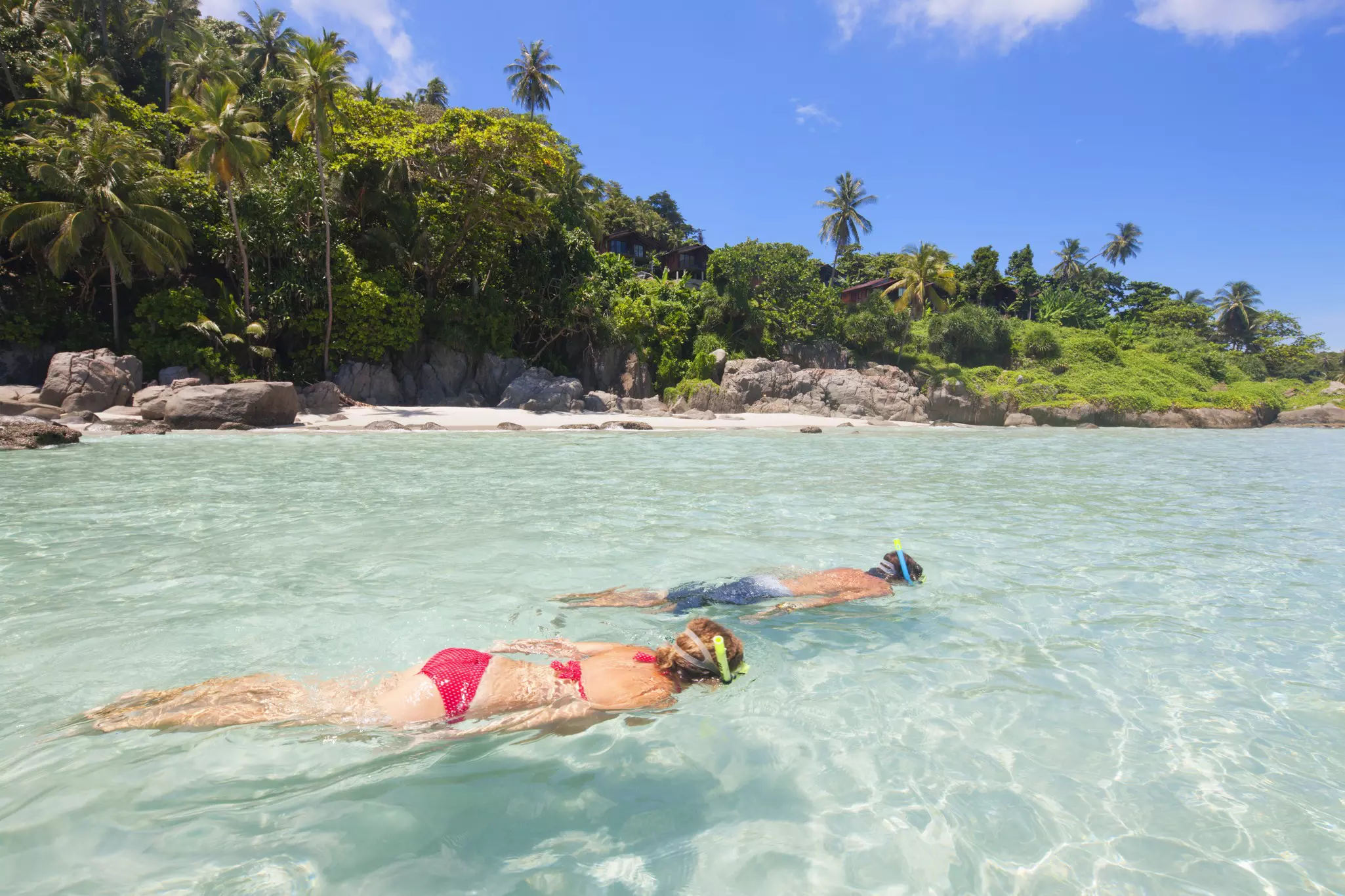 Couple snorkling in the Perhentian Islands in Malaysia