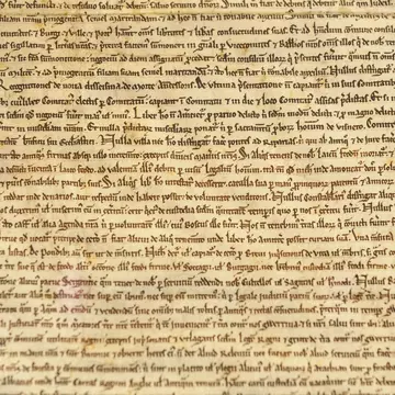 A copy of the Magna Carta on display at Salisbury Cathedral, England