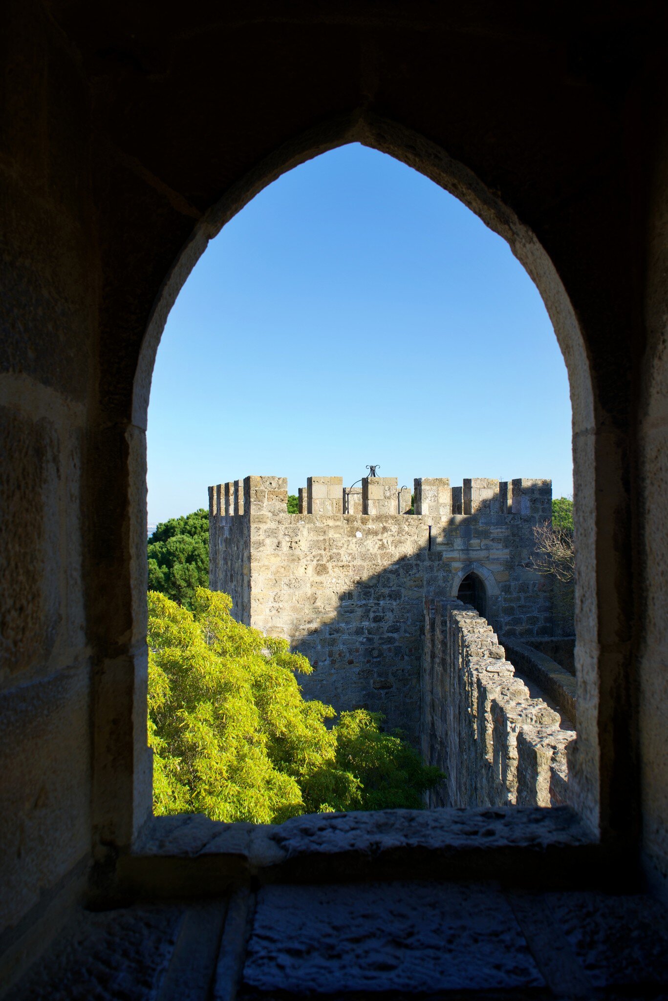 View of the Castelo de São Jorge in Lisbon, Portugal.