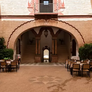 Écija, Spain - July 24, 2022: the Palacio (palace) de Benamejí hosts the  Museo Histórico (historical museum) Municipal de Écija. Beautiful Spanish Andalusian architecture.; Shutterstock ID 2188879741;
