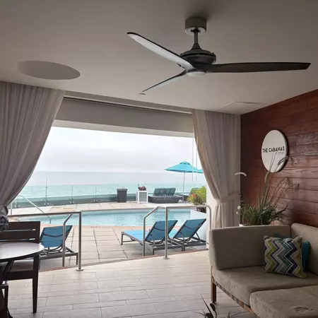 he cabana at Ocean Casino Resort with a view of the water