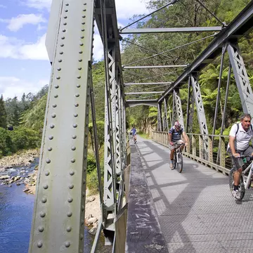 Cyclists on the Hauraki Rail Trail
519669903
bridge, bicycle, river, new zealand, rail to trail