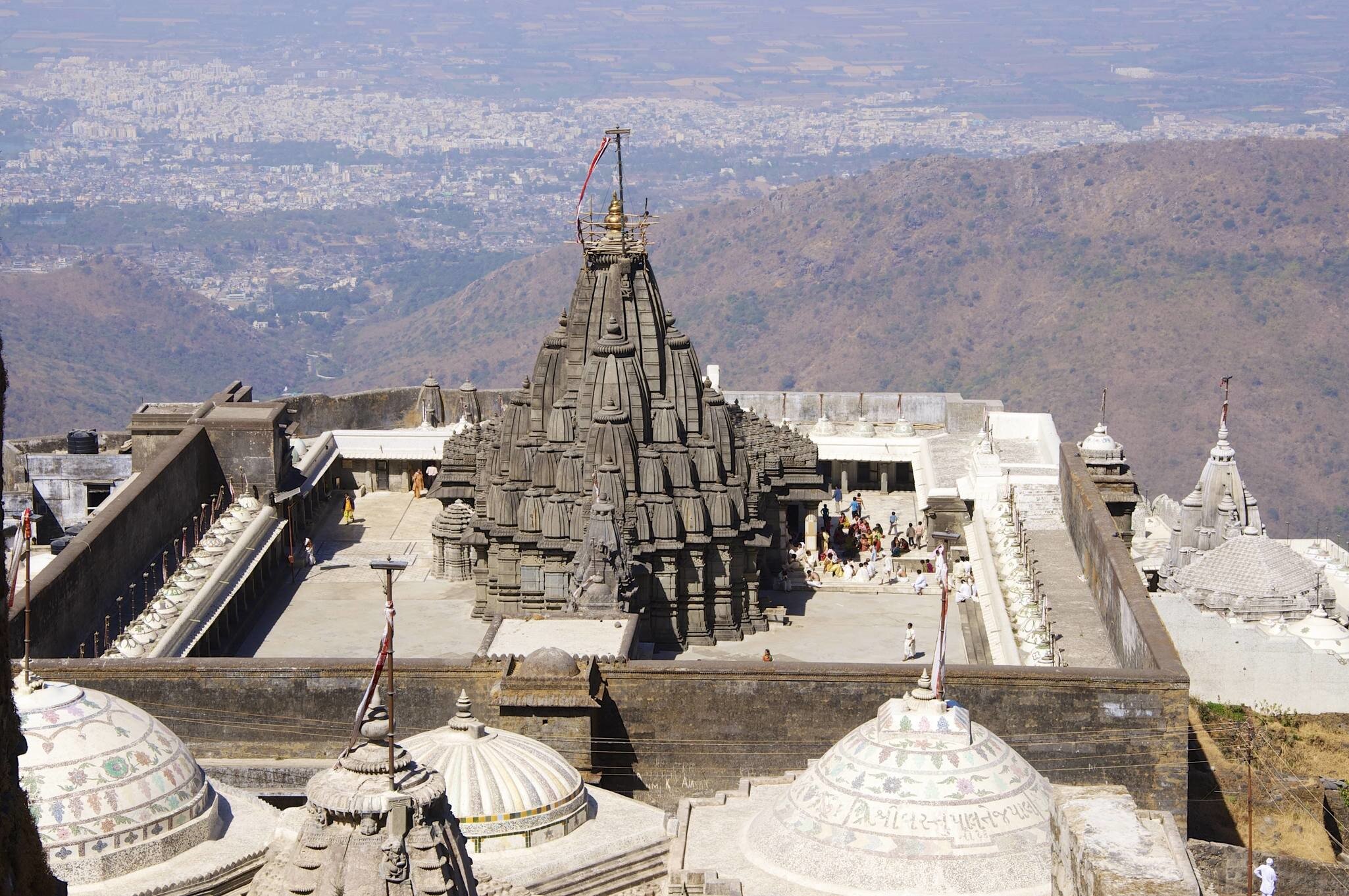 Neminath Jain Mandir Jain temple on Mount Girnar. Gujarat, India.