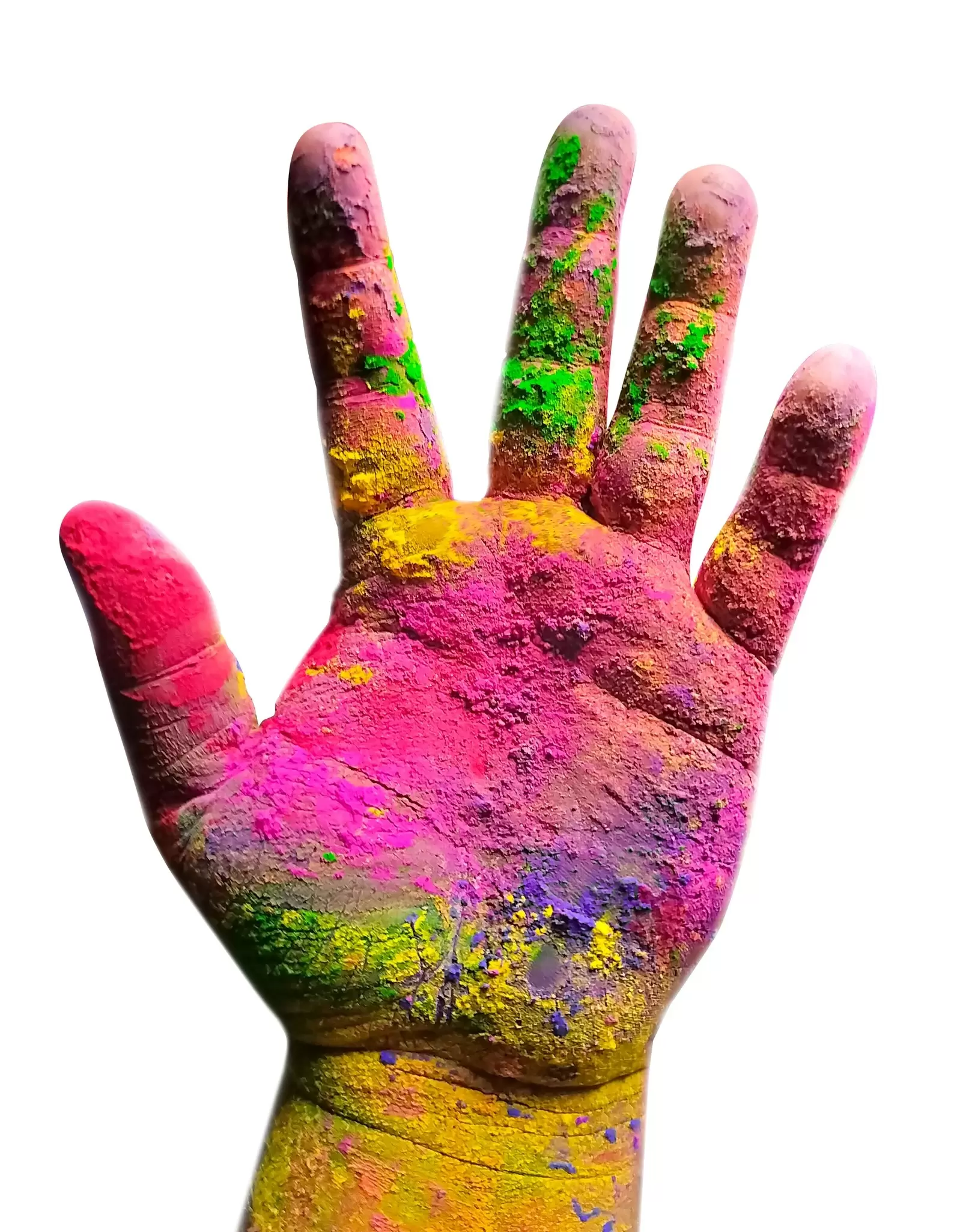 Hand with multiple colours isolated on white background. Holi festival colors in the hand., License Type: media, Download Time: 2024-09-03T16:30:46.000Z, User: jennifermcdonagh63, Editorial: false, purchase_order: 56500, job: Trade & Ref, client: Where to go when with kids, other: Jen McDonagh