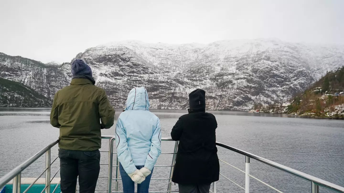 Bergen, Norway - 27 November 2017. Tourist Fjord cruise from Bergen to Mostraumen, License Type: media, Download Time: 2025-02-04T22:18:27.000Z, User: claramonitto, Editorial: true, purchase_order: 56530 - Guidebooks, job: Global Publishing-WIP, client: Pocket Copenhagen 7, other: Clara Monitto